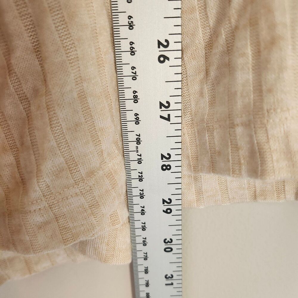 Loft Beige Ribbed Turtleneck Mock Neck Women’s Large - Picture 4 of 4
